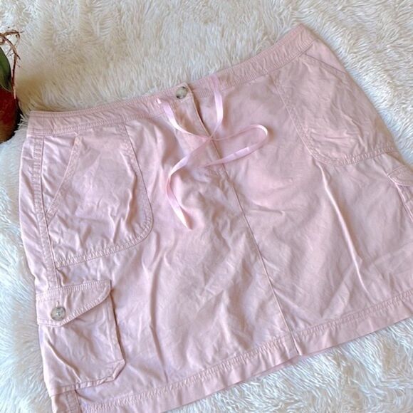 L.L. Bean Pink Perfect Fit Cargo Skirt Size 16 - Picture 2 of 7